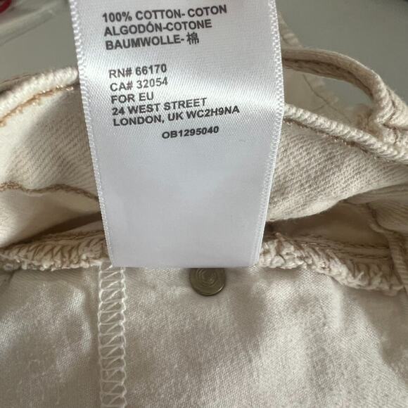 BDG Jeans Womens Size 24 Wide Leg Ivory High Rise Extreme Baggy 5 Pocket Style - Picture 6 of 9